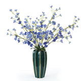 4Pcs Blue Pear Blossom Artificial Flower 37" Fake Silk Flowers With Stem Faux Flowers Bouquet For Vase Table Centerpieces Arrangements Home Decor Wedding Decorations (Blue)