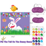Easter Games For Kids Pin The Tail On The Bunny With 24 Stickers Easter Party Games Easter Rabbit Game For Easter Party Decorations Easter Egg Hunt Activities