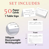 Minimalism Advice And Wishes For The Mr And Mrs - 50 Packs Wedding Advice Cards Bridal Shower Game Cards Reception Guest Book For Bride Groom Newlywed Engagement Party Decoration -A02