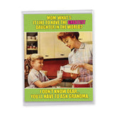 , Ask Grandma - Funny Jumbo Mother’S Day Card (8.5 X 11 Inch) - Vintage, Retro Notecard For Mom, Grandma - From Daughter J0222