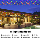 Christmas Decorations 380 Led Christmas Lights 8 Modes Half-Round Extenable String Lights For Xmas New Year Patio Yard I