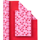 30 Inch Reversible Valentines Day Wrapping Paper - 30 Inch X 33 Feet - Pink And Red Heart Wrapping Paper For Valentine'S Day, Anniversary, Birthday, Wedding, Baby Shower