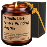 Painting Candle - Painter Gifts, Gifts For Artists, Painters Women, Painting Lovers - Funny Appreciation, Valentines, Birthday Presents For Art Teachers Women, Watercolor Artists, Art Lovers