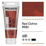 Acrylic Paint Red Ochre: Bundled With Titanium White Color - 100Ml/3.38Oz X 2 Bulk Heavy Body Acrylic Paint Tubes For Art Craft Painting