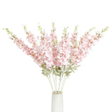 8Pcs Pink Delphinium Flower Artificial Flowers, 33.5-Inch Long-Stem Artificial Silk Flower Loose Tall Vase, Suitable For Home Wedding Flower Arrangement, Center Dining Table, Home Decoration