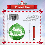 10 Pcs Multi-Pattern Giant Inflatable Christmas Orbs/Balls Decorations - Elastic Ball Safely Expands To 9 Inches, Large