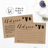 25 Rustic New Mommy Or Parent Advice Cards For Baby Shower Game Activities Ideas, Expecting Words Of Wisdom Message For Parent To Be Boy Girl Co-Ed Couples Gender Reveal Keepsake Alternative Guestbook