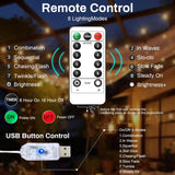 50Led Fairy Lights Usb & Battery Powered 2Pack, 16Ft Warm White Mini String Light With 8 Modes & Timer, Cuttable Copper