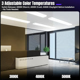 4FT LED Wraparound Light 75W 8250LM 3CCT Flush Mount Office Garage Fixture
