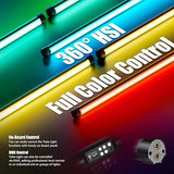 TLX2 RGB Tube Light 2FT Full Color Portable LED Video Light with App DMX Control