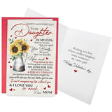 Happy Valentines Day Card For Daughter, Sweet Daughter Valentines Day Card From Mom, Funny Valentine’S Day Gifts For Her, I Love You So Much Cards