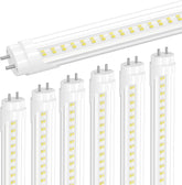 6 Pack 4FT T8 LED Bulbs 24W 3120LM 6500K Type A B Plug and Play Ballast Bypass Replacement