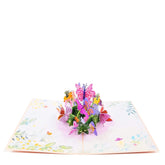 Butterflies Pop Up Greeting Card - Happy Birthday Card, Just Because, Mother'S Day, For Son, Daughter, Kids, Children Butterflies Pop Up Card (Pink)