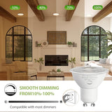 6 Pack GU10 LED Bulbs 6W Dimmable 5000K Daylight 580 Lumens 50W Halogen Equivalent