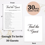 Find The Guest Baby Shower Game 30Pcs, Baby Shower Game Cards For Boy Girl, Gender Neutral Party Games Activities/Bb018