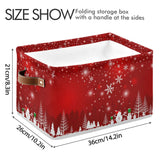 Large Storage Basket Christmas Tree Snowman Foldable Storage Box Organizer Bins With Handles For Bedroom Home Office
