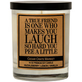 A True Friend – Funny Candles For Women, Thank You, Friendship, Best Friends Birthday Candle Gift, Fun Candles For Sister, Bestie, Funny Sayings