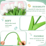 Easter Decorations Flowers Tulip Centerpiece With Vase, Include 20 Pcs Artificial Tulip Pick 120 Pcs Easter Egg 2 Glass Vases 1 Pack Cotton For Spring Table Decor(White)