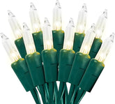 100 Count Clear Warm White Christmas String Lights 21FT Green Wire Mini Incandescent Lights for Indoor Outdoor Tree Holiday Bedroom Home Decor