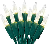 100 Count Clear Warm White Christmas String Lights 21FT Green Wire Mini Incandescent Lights for Indoor Outdoor Tree Holiday Bedroom Home Decor