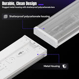 4 Pack 4FT LED Wraparound Light Fixture 75W 8250LM Selectable White Light