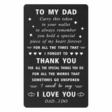 Dad Christmas Card From Daughter, Thank You I Love You Daddy Birthday Cards, Dad Fathers Day Gift Ideas, Metal Engraved Wallet Card