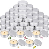 50 Pcs Wedding Scented Candles Gift Travel Tin Candle Aromatherapy Candle For Christmas Winter Baby Shower Favors Wedding Gifts(Gardenia,Camellia,Chamomile,Lemon & Sage,Cherry Blossom)