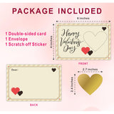 Valentine‘S Day Surprise Reveal Cards - Retro Theme - 1 Scratch Off Greeting Cards With Envelopes - Double-Sided Fill In Diy Greeting Cards For Valentine'S Day, Party Favor & Supplies - A13