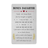 Valentines Day Card For Bonus Daughter Stepdaughter Unbiological Adopted Step Daughter Birthday Graduation Easter Gift