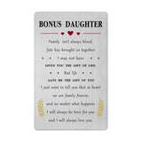 Valentines Day Card For Bonus Daughter Stepdaughter Unbiological Adopted Step Daughter Birthday Graduation Easter Gift