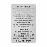 Niece Gifts From Auntie, Personalized I Love You My Favorite Niece Birthday Graduation Card From Our Aunt Uncle