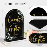 4-Piece Acrylic Wedding Sign Set For Ceremony & Reception - 5X7 Inch Black Guest Book, Cards & Gifts, Please Sign Our Guest Book, Please Take One, In Loving Memory - Wedding Decor Bundle