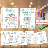 Baby'S First Abc Book Baby Shower Activity Keepsake Game, Abc Coloring Baby Shower Guest Book Alternative, Baby'S First Alphabet Coloring Book, Alphabet A To Z Coloring Pages