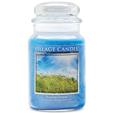 Summer Breeze Large Glass Apothecary Jar, Scented Candle, 21.25 Oz, Blue