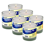 Yahrzeit Memorial Candle 24 Hours Burning Time In Glass Holder- 6 Pack - To Light In Memory Of Lost Loved Ones Funeral Shiva Yartzeit Or Emergency Candles- Nice Glass Tumbler Cups- Light 1 Day
