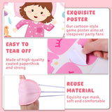 Sleepover Slumber Party Games Pin The Eye Mask Pajamas Games Sleepover Game Set Pajamas Poster Decor With 24 Stickers 1 Blindfold For Sleep Over Slumber Birthday Party Activities Game Supplies