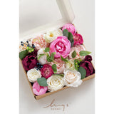 Marsala & Cream Artificial Flowers Peony Flowers Combo For Diy Wedding Bouquets Centerpieces Arrangements Party Baby Shower Home Decorations