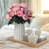 4 Packs Pink Peonies Artificial Flowers Bulk 20 Peony Heads, Small Silk Faux Fake Peony Flower With Stems For Home Wedding Decoration