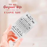 Wife Valentines Gifts Card, Meaningful Birthday Card, My Wife Christmas Gifts From Husband, Mothers Day Present For Anniversary