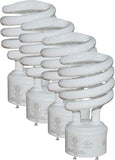 GU24 CFL Light Bulbs 23W 6500K Daylight 1600 Lumens 100W Equivalent 2-Pin Twist Lock 4 Pack