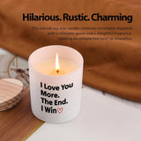 I Love You More The End I Win Couples Gift From Boyfriend Girlfriend Valentines Day Wedding Anniversary Scented Candles For Home Office Jar Candles Lavender Sage Floral Scent Soy Wax Candles 9.5 Oz