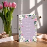 Grandma Birthday Card, Poem Birthday Card For Grandmother, Grandma Bday Gift From Grandchild, You Mean The World To Me