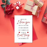 Valentines Day Card For Him Her, Funny V-Day Greeting Card For Boyfriend Husband Or Girlfriend Wife, I Love You Card, Valentines Day Gift For Men Women
