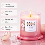 Dragoli Scented Candles - Natural Soy Wax, 30+ Hours Long-Lasting, 3 Fresh Scents, Clean Air Freshener & Relaxing Aromatherapy For Home