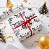 Funny Birthday Wrapping Paper Roll For Women Men, Mini Roll, You Are Old-Happy Birthday! Text With Red Hearts Gift Wrap Paper For Fun Celebrations, 17 Inches X 16.4 Feet