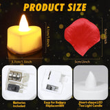 Rose Petals And Candles Set, 6000 Pieces Fake Rose Petals And 72 Pieces Heart Candle Lights For Bedroom Romantic Decorations For Special Night, Wedding, Anniversary, Valentines Day