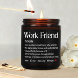 Funny Coworker Candle Gifts For Women, Work Friend Candle, Unique Work Friend Noun Explanation Candles For Coworkers, Bestie Friends, Birthday, Christmas, Moving Away, Farewell Candles Gift Ideas-26