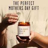'Life Is Brighter With A Mom Like You' Sweet Fig & Sandalwood Jar Candle, 9 Oz, 50 Hr Burn, Usa Made