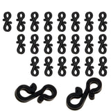 S-Shaped Christmas Light Clips, Black Plastic, 1.42 X 0.65 Inch, Pack Of 21