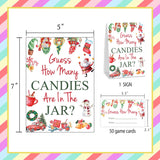 Christmas How Many Candy For Baby Shower Game, Christmas Party Decorations, Pack 1 Sign And 50 Game Cards, Christmas Baby Shower Games, Gender Neutral Party Supplies(Sdtgyx01)
